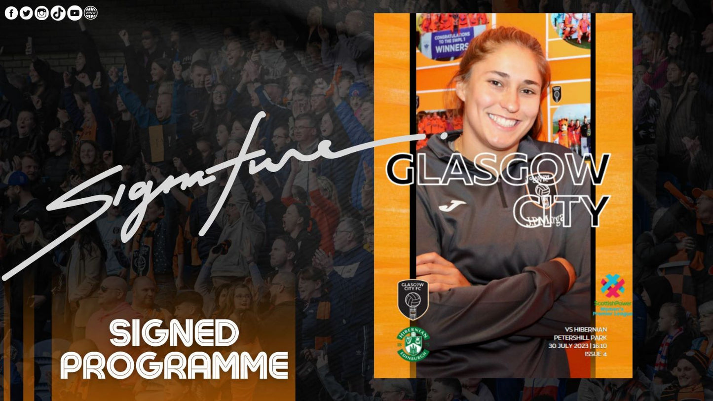 Glasgow City Match Programme 2023/24 - Signed Version