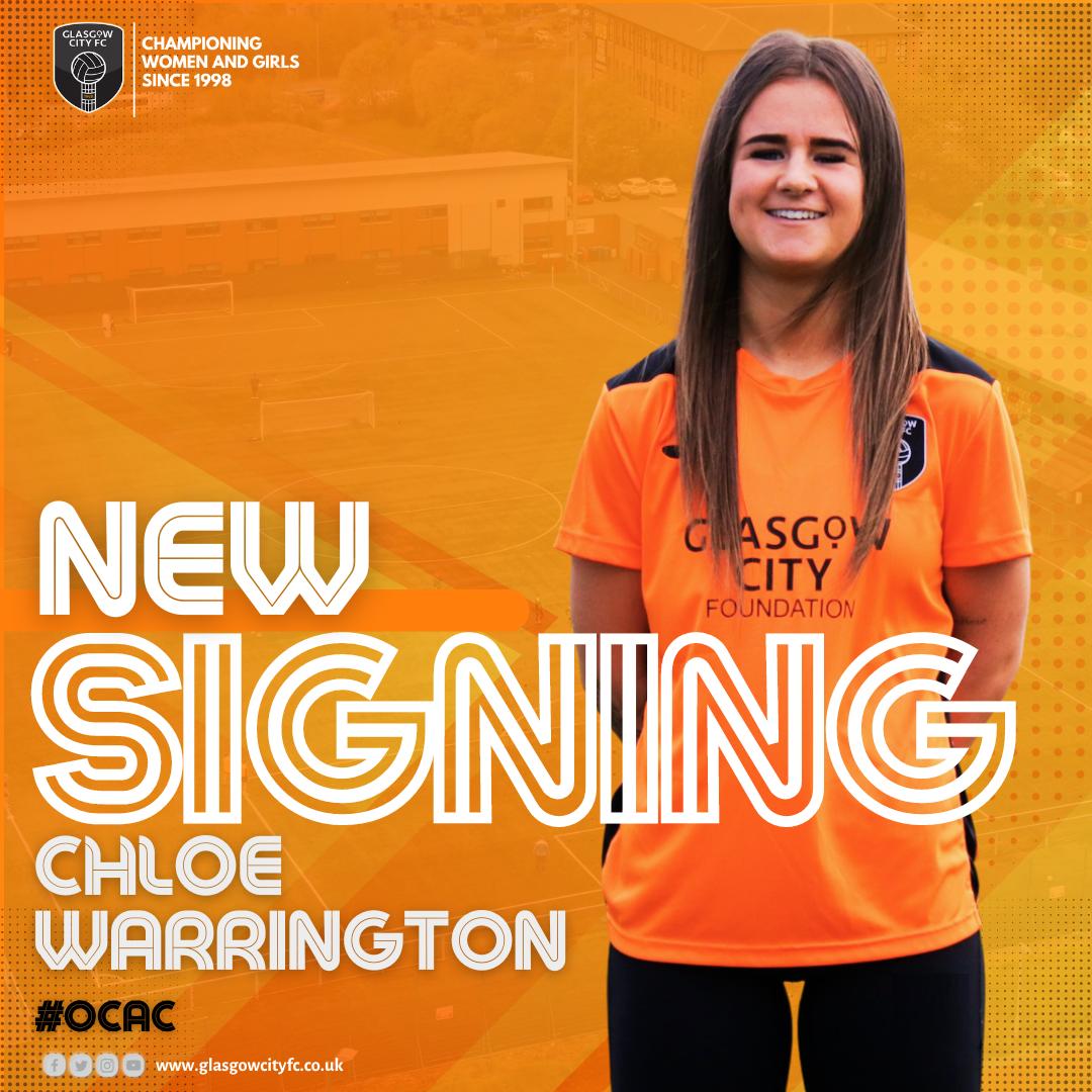 Glasgow City announce signing of Chloe Warrington