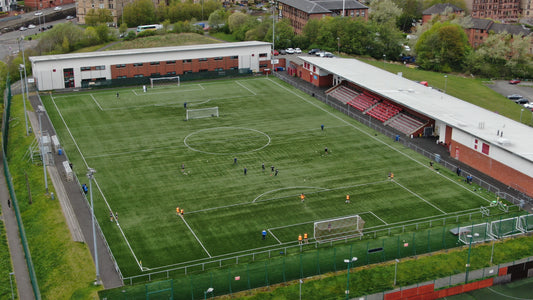 aerial photograph of Petershill Park stadium